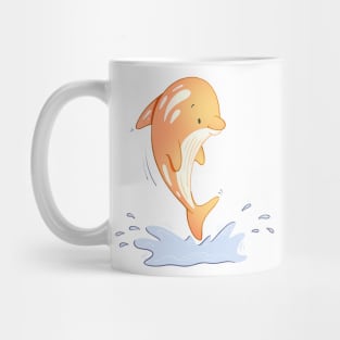 Orange Dolphin - Cute Onesie Designs - Onesies for babies Mug